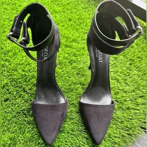 Nasty Gal Shoe Cult Black Pointed Toe Heels